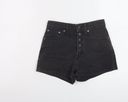 Madewell Womens Green Cotton Hot Pants Shorts Size 23 in L3 in Regular Button