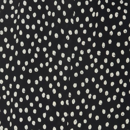 Country Casuals Womens Black Polka Dot Polyester A-Line Skirt Size 14 Button
