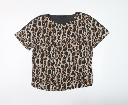 Womens UK Size 12 NEXT Brown Basic T-Shirt