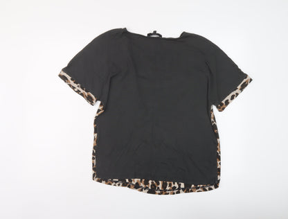 Womens UK Size 12 NEXT Brown Basic T-Shirt