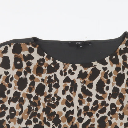 Womens UK Size 12 NEXT Brown Basic T-Shirt