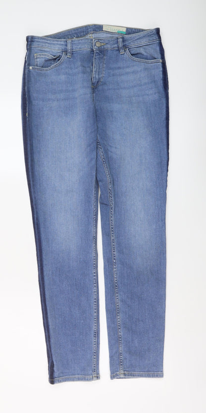 Esprit Mens Blue Cotton Straight Jeans Size 31 in L30 in Slim Button