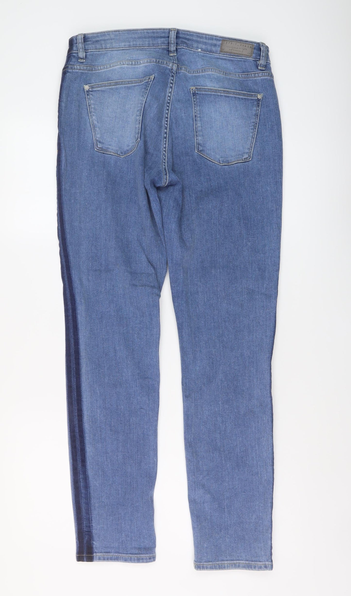 Esprit Mens Blue Cotton Straight Jeans Size 31 in L30 in Slim Button