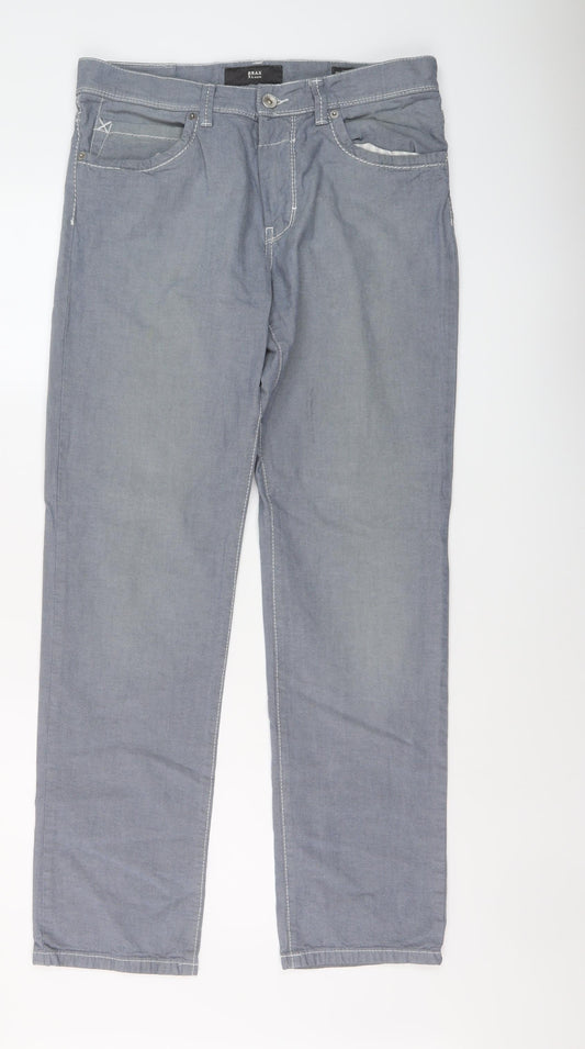 Mens UK Size 32 in BRAX Regular Fit Straight Blue Jeans