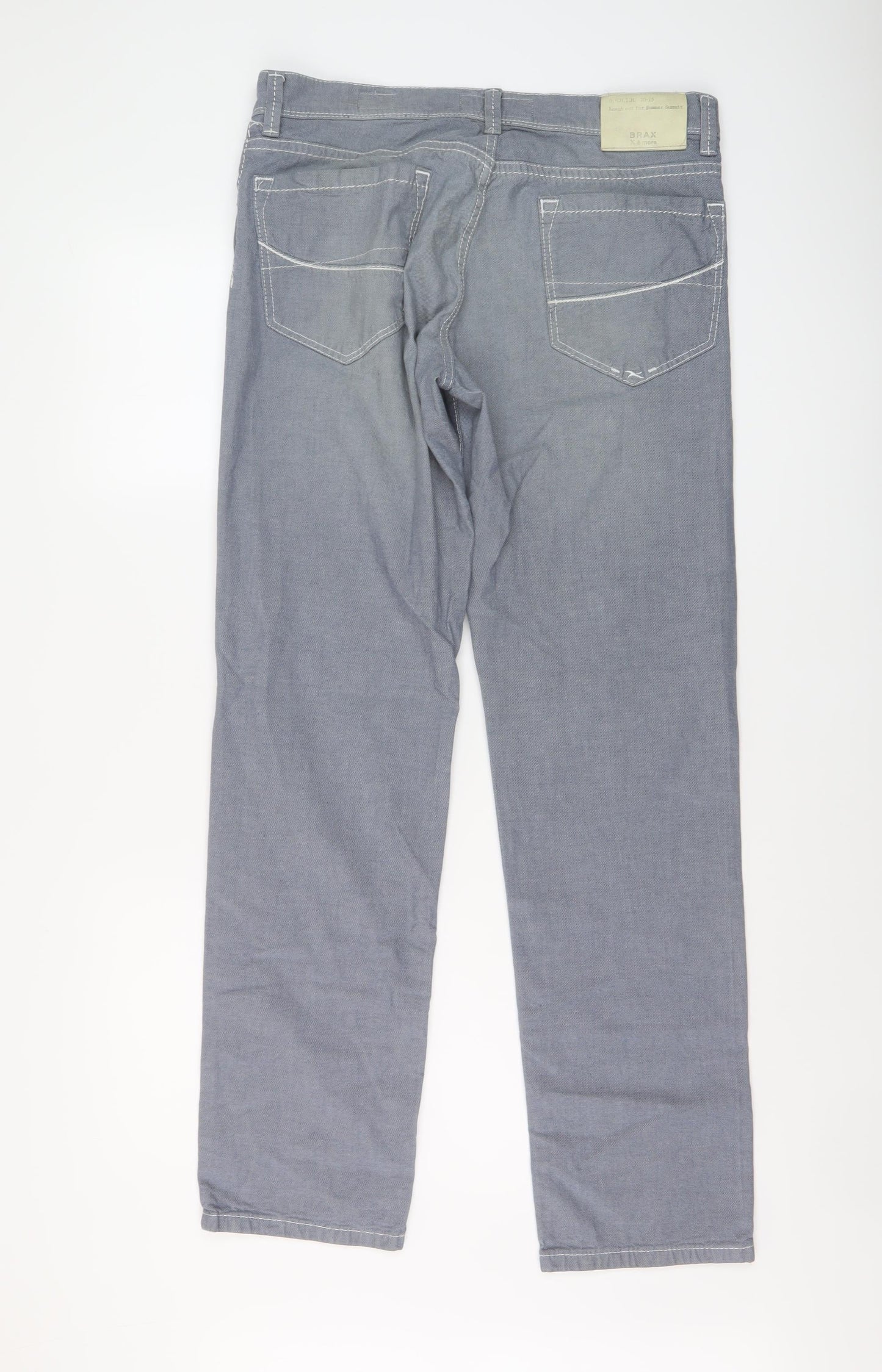 Mens UK Size 32 in BRAX Regular Fit Straight Blue Jeans