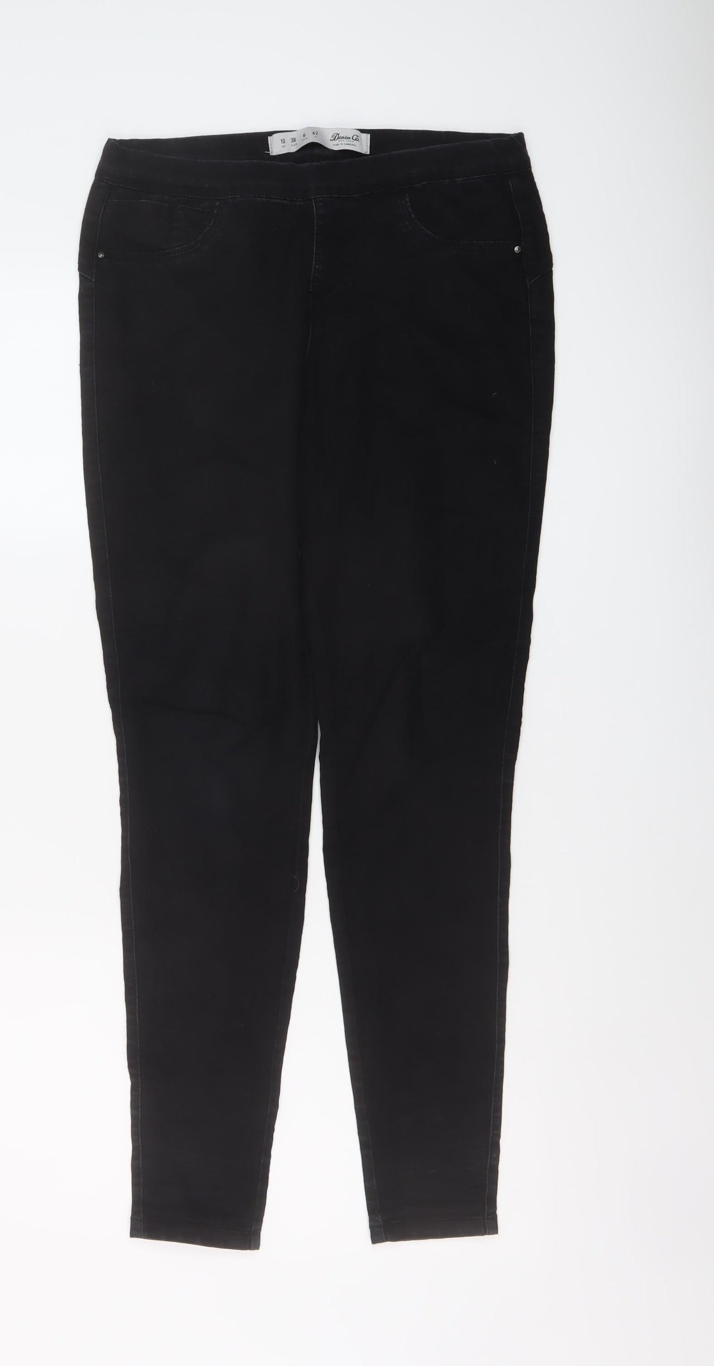 Denim & Co. Womens Black Cotton Jegging Jeans Size 10 L28 in Regular