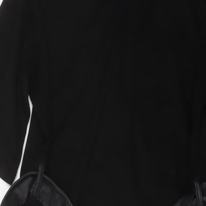 Zara Womens Black Polyester A-Line Size M Round Neck Pullover