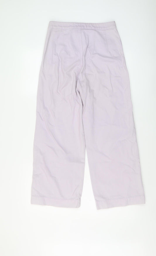 Womens UK Size 8 Weekday Regular Fit Wide-Leg Purple Jeans