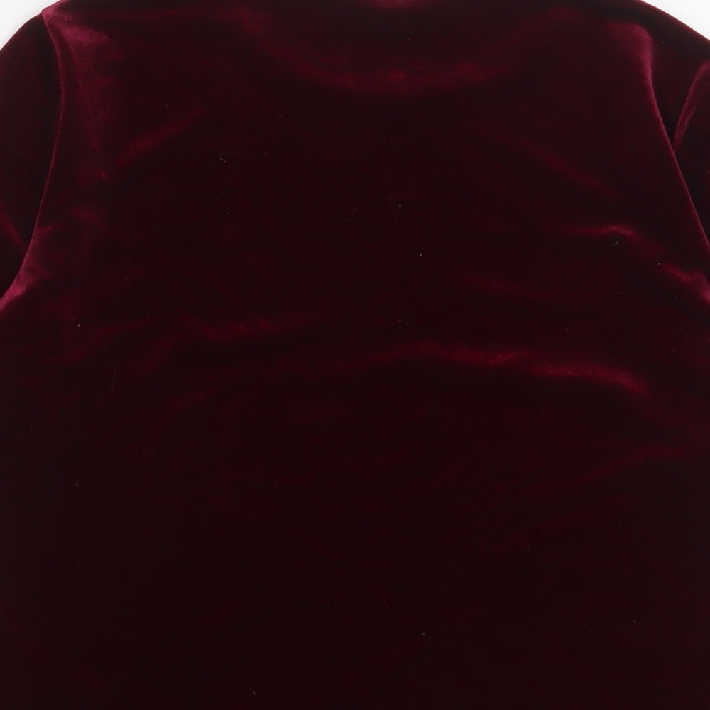 Womens UK Size 12 Debenhams Red Basic T-Shirt