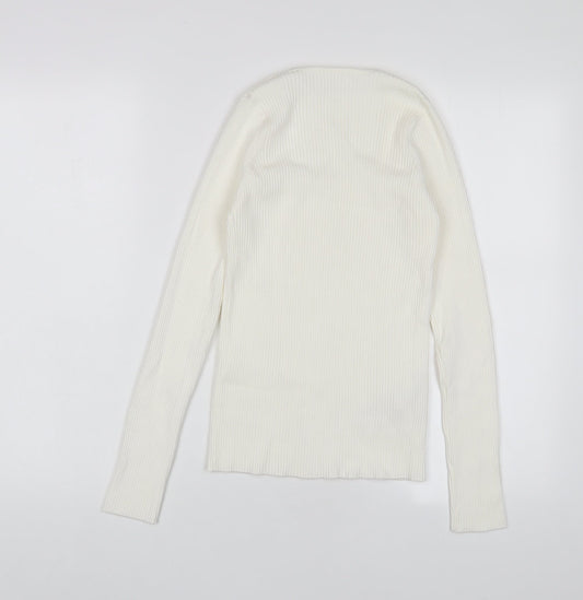 Womens UK Size L Mango Ivory Pullover Jumper