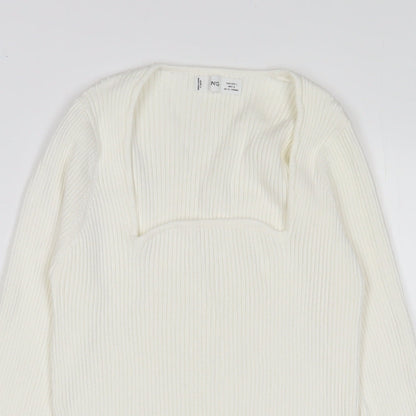 Womens UK Size L Mango Ivory Pullover Jumper