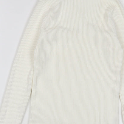 Womens UK Size L Mango Ivory Pullover Jumper