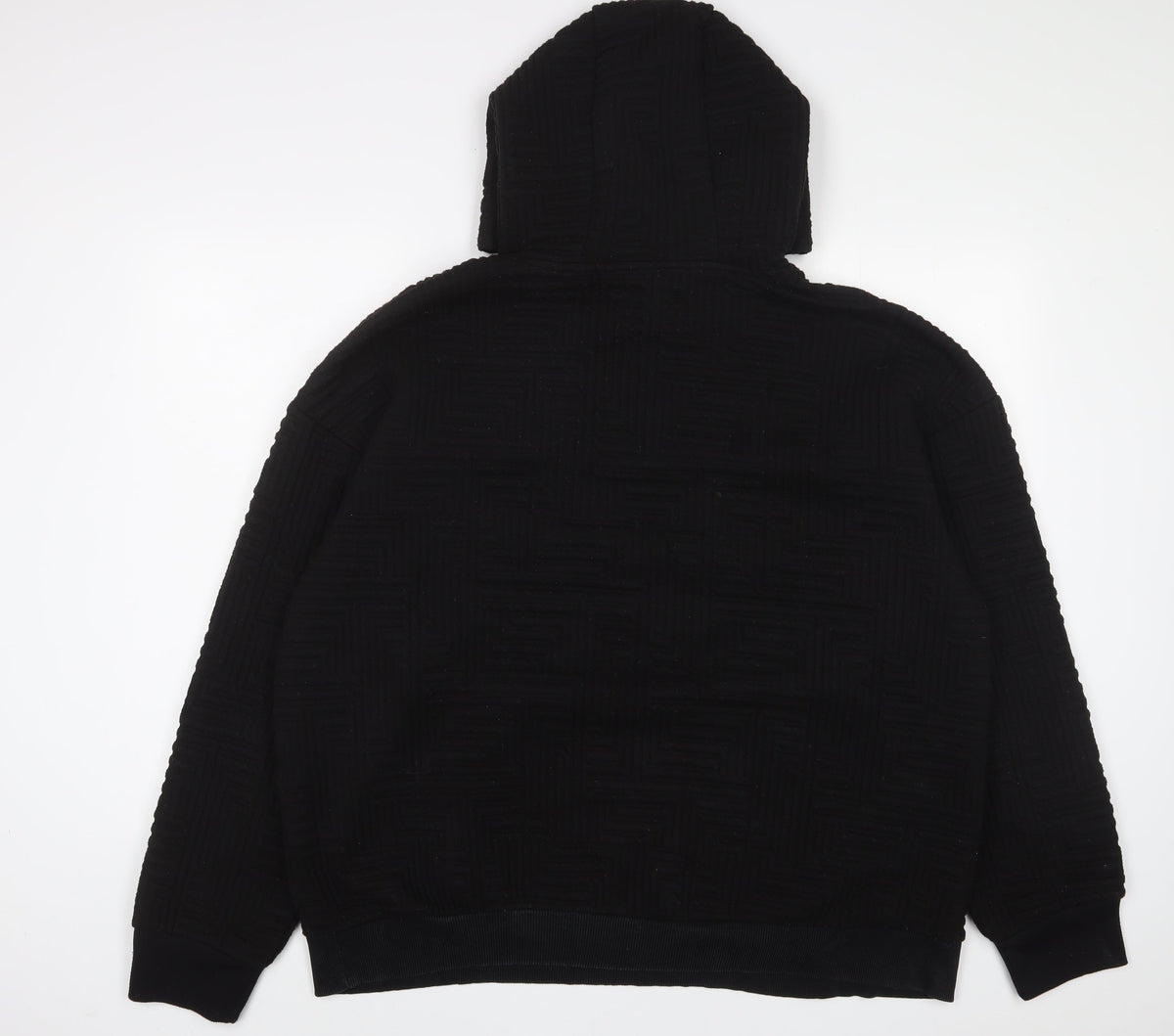 RESERVED Mens Black Polyester Pullover Hoodie Size 2XL - Pockets