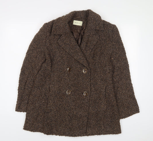 Minuet Womens Brown Jacket Size 14 Button