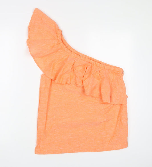 Womens UK Size 12 Oasis Orange Basic T-Shirt