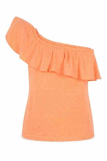 Womens UK Size 12 Oasis Orange Basic T-Shirt