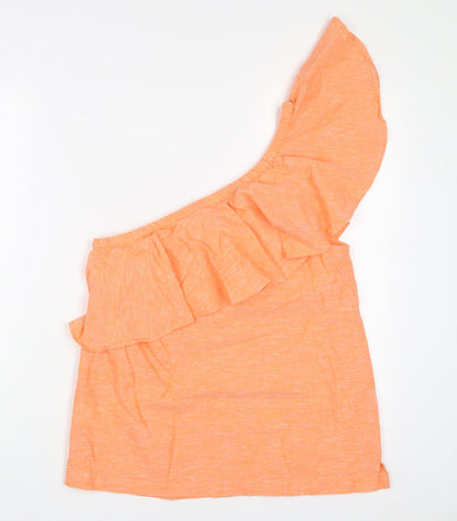 Womens UK Size 12 Oasis Orange Basic T-Shirt