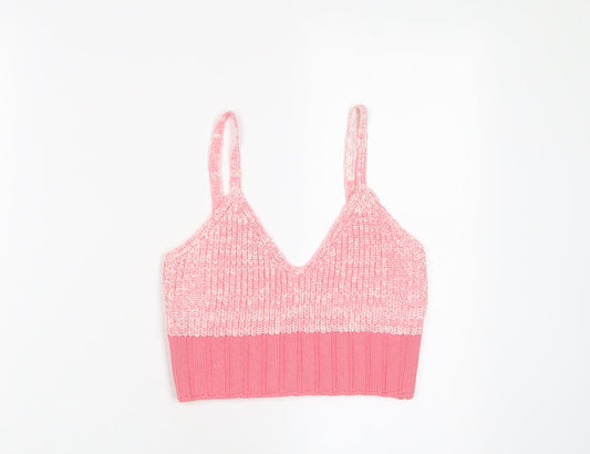 Womens UK Size 10 ASOS Pink Cropped Tank