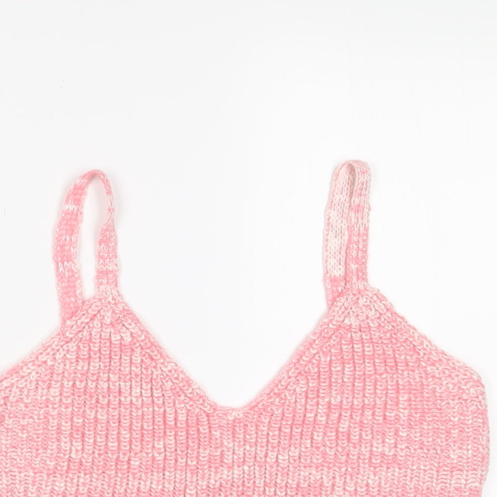 Womens UK Size 10 ASOS Pink Cropped Tank