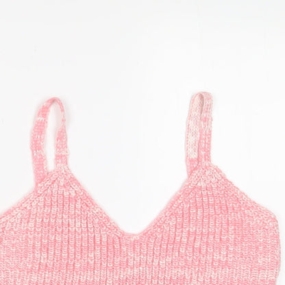 Womens UK Size 10 ASOS Pink Cropped Tank