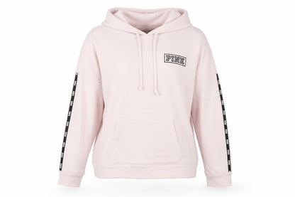 PINK Womens Pink Polyester Pullover Hoodie Size L Pullover
