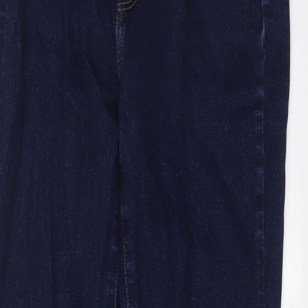 Uniqlo Womens Blue Cotton Bootcut Jeans Size 26 in L28 in Regular Zip