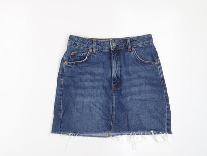 Womens UK Size 6 Topshop A-Line Denim Skirt
