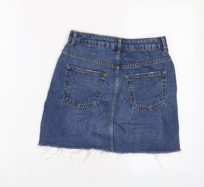 Womens UK Size 6 Topshop A-Line Denim Skirt