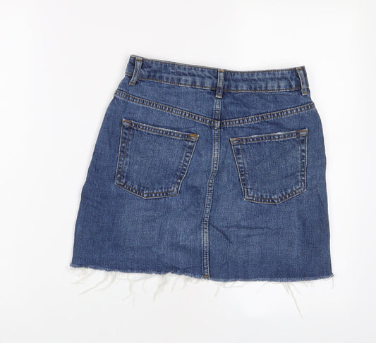 Womens UK Size 6 Topshop A-Line Denim Skirt