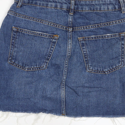 Womens UK Size 6 Topshop A-Line Denim Skirt