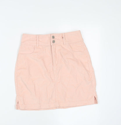 Hollister Womens Pink Cotton A-Line Skirt Size 26 in Zip