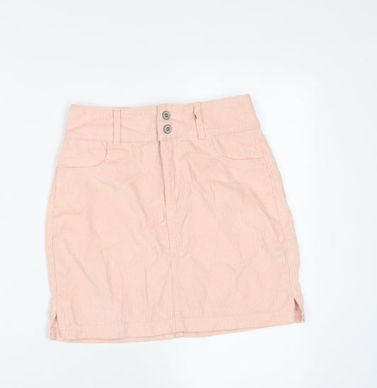 Hollister Womens Pink Cotton A-Line Skirt Size 26 in Zip
