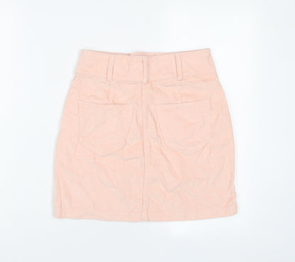 Hollister Womens Pink Cotton A-Line Skirt Size 26 in Zip