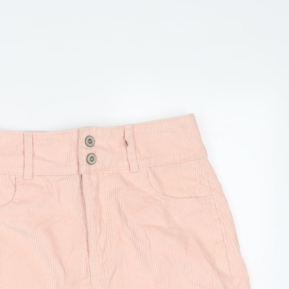 Hollister Womens Pink Cotton A-Line Skirt Size 26 in Zip