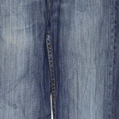 Levi's Mens Blue Cotton Straight Jeans Size 34 in L29 in Regular Zip