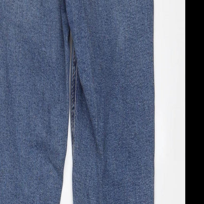 Topshop Womens Blue Cotton Skinny Jeans Size 26 in L32 in Regular Zip