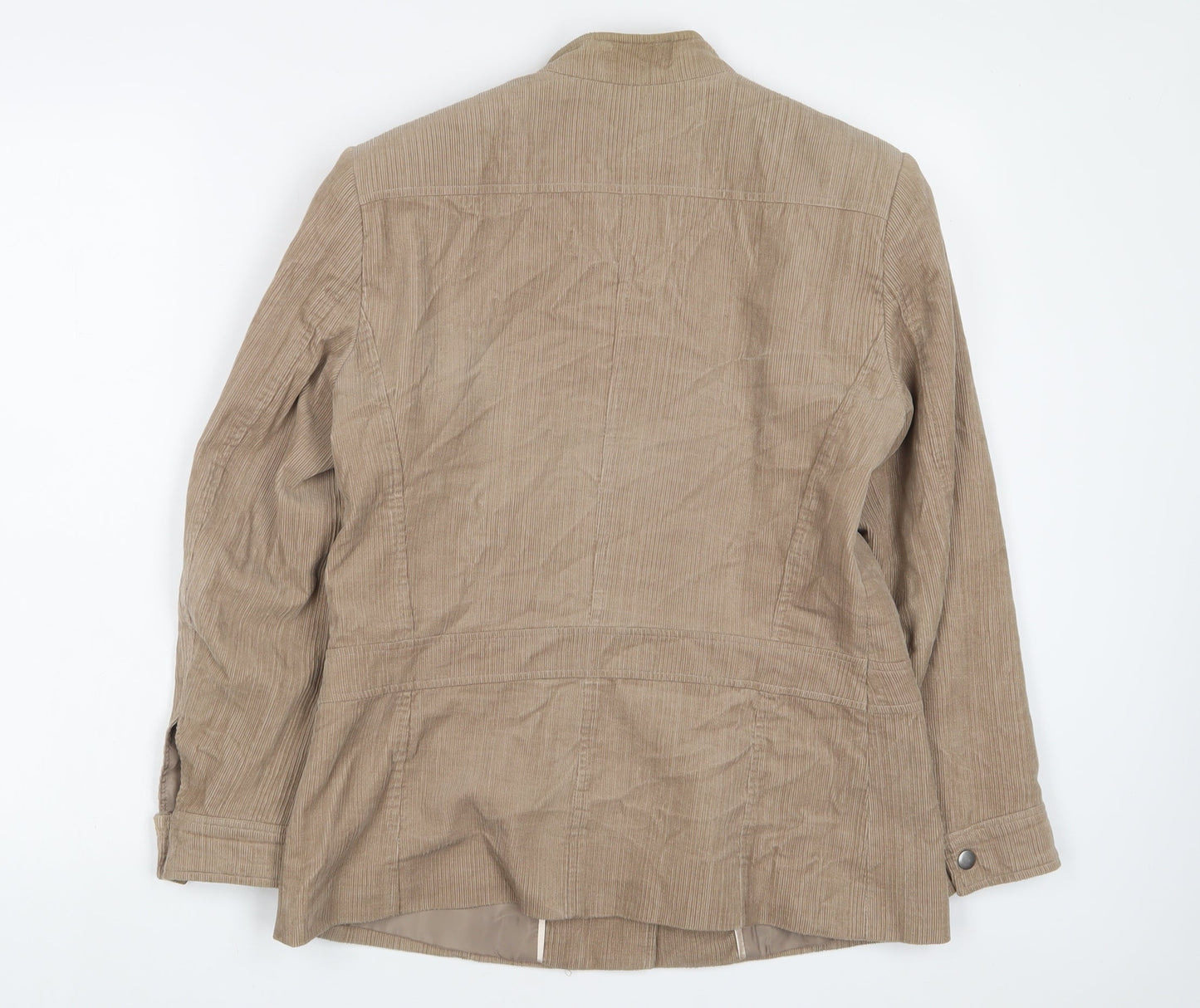 Klass Womens Beige Jacket Size 12 Button