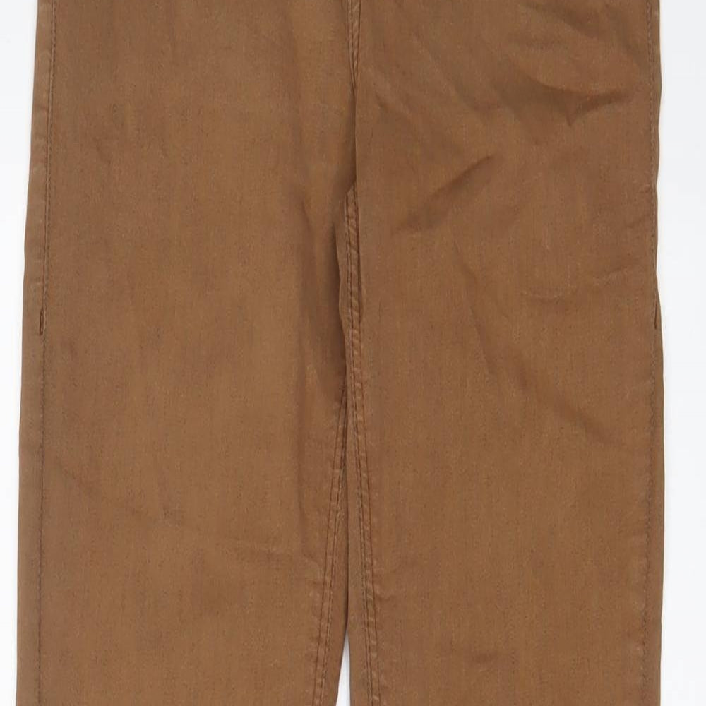 Topshop Womens Brown Cotton Skinny Jeans Size 28 in L34 in Regular Zip