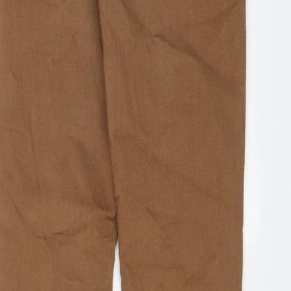 Topshop Womens Brown Cotton Skinny Jeans Size 28 in L34 in Regular Zip