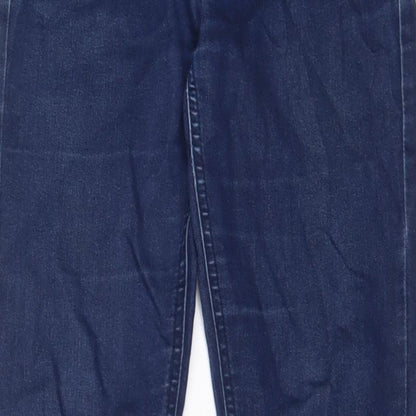 Denim & Co. Womens Blue Cotton Skinny Jeans Size 8 L32 in Regular Zip