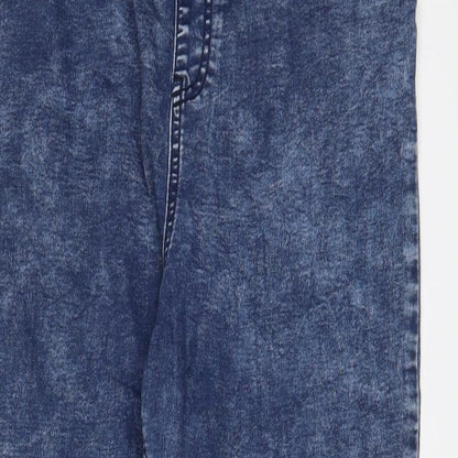 F&F Womens Blue Cotton Bermuda Shorts Size 32 in L18 in Regular Pull On