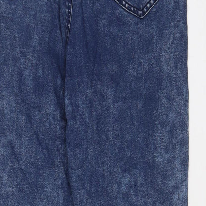 F&F Womens Blue Cotton Bermuda Shorts Size 32 in L18 in Regular Pull On