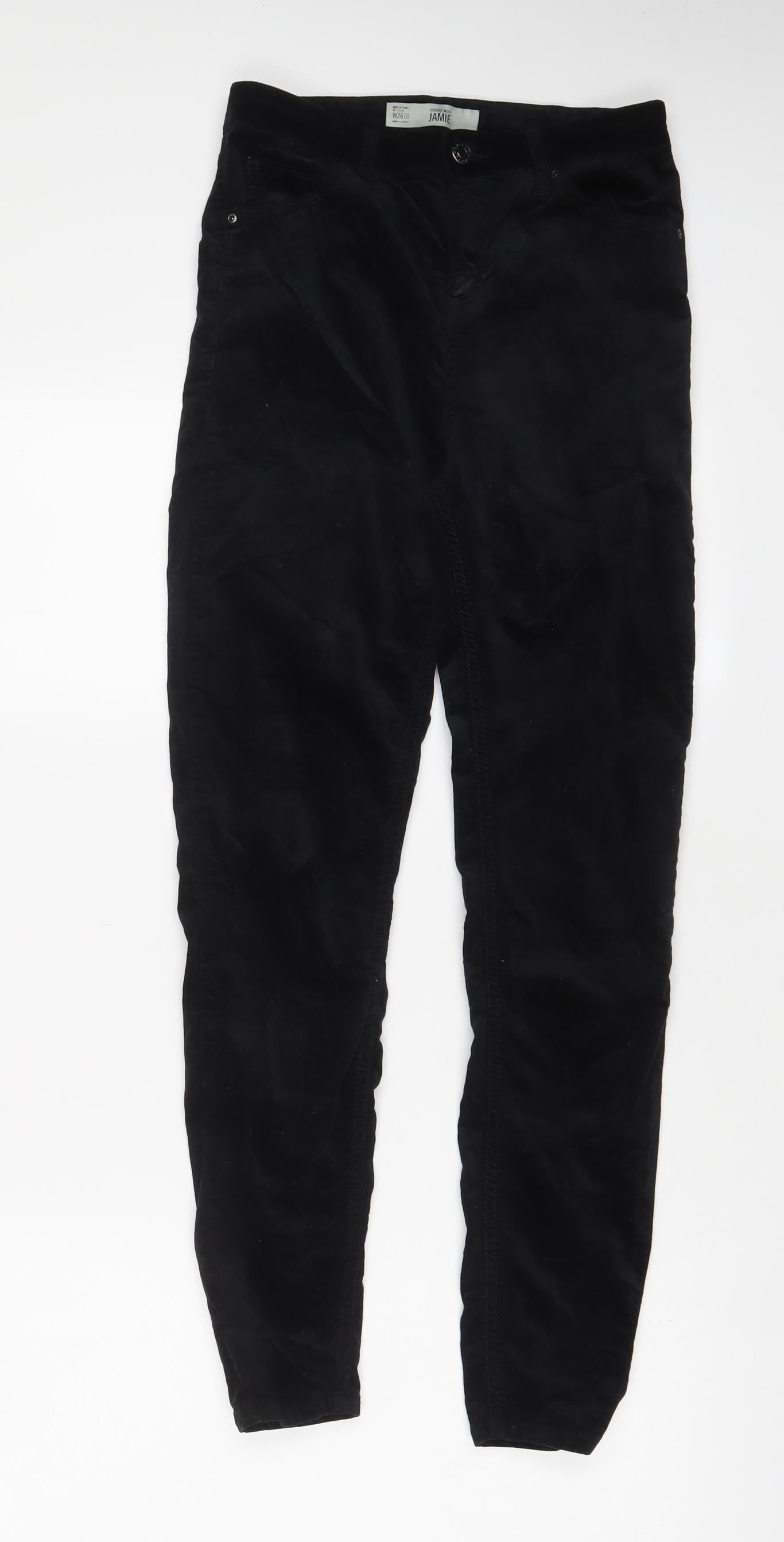 Womens UK Size 26 in Topshop Regular Fit  Black Trousers