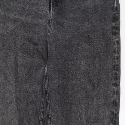 Weekday Womens Grey Cotton Tapered Jeans Size 28 in L29 in Regular Zip