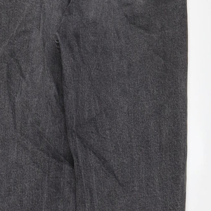 Weekday Womens Grey Cotton Tapered Jeans Size 28 in L29 in Regular Zip