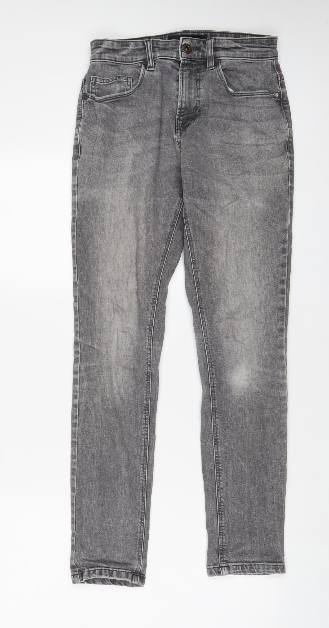 Mens UK Size 26 in NEXT Regular Fit Skinny Grey Jeans