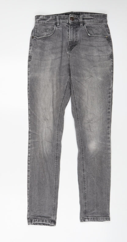 Mens UK Size 26 in NEXT Regular Fit Skinny Grey Jeans