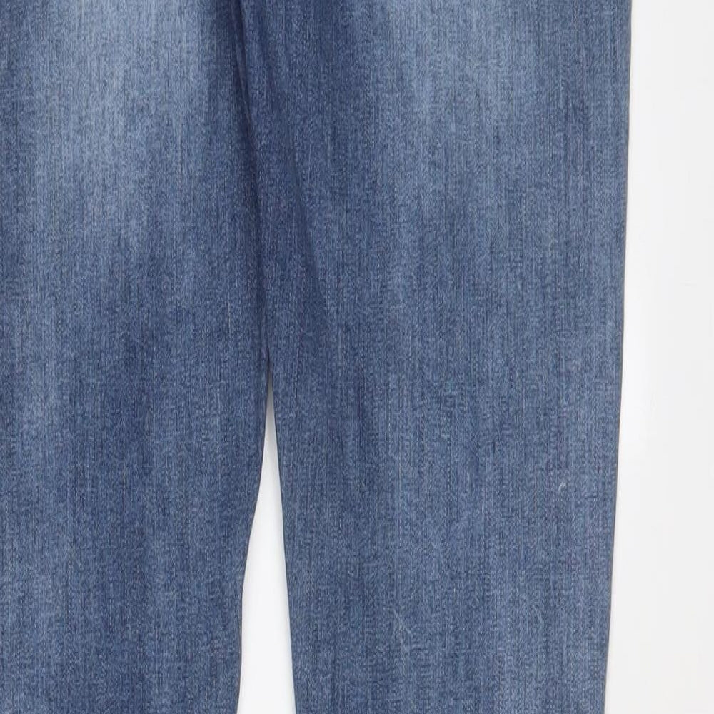 Madonna Womens Blue Cotton Skinny Jeans Size L L28 in Regular Zip