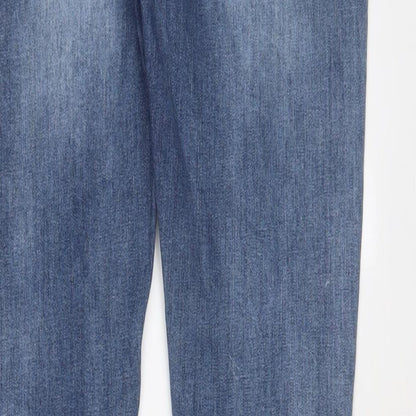 Madonna Womens Blue Cotton Skinny Jeans Size L L28 in Regular Zip