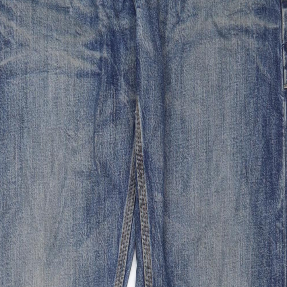 Natural Selection Mens Blue Cotton Straight Jeans Size 32 in L31 in Regular Zip